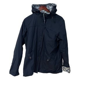 Penmans navy blue with pile lining , pockets, zipper and snap closure size large